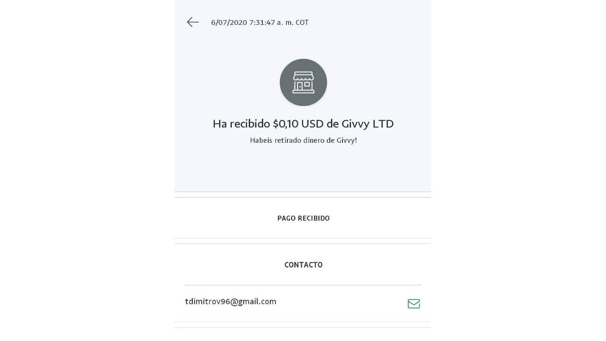 App Givvy _ pagando al instante