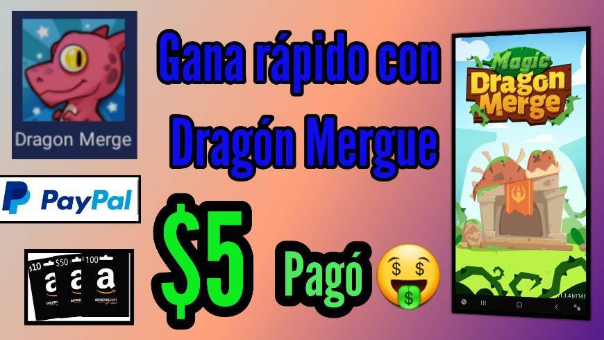 Moda Gana dinero jugando Dragón Merge ($5minimo y fácil)