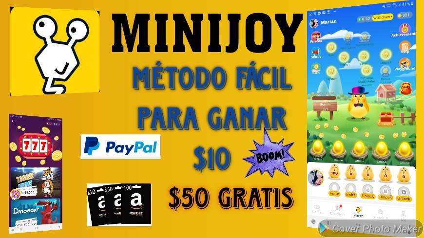 Moda MINIJOY app para ganar dinero a Paypal $30dolares gratis.