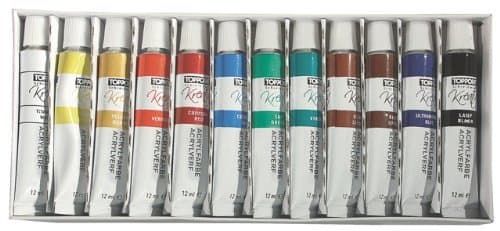 Producto 24 (2 x 12) Juego de tubos de pintura acrílica con 12 ml cada