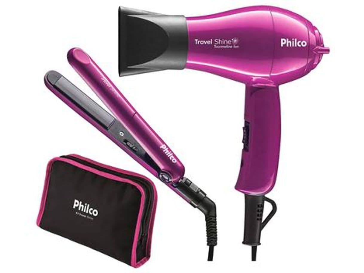 Fashion Secador de Cabelo Philco Kit Travel Shine Roxo