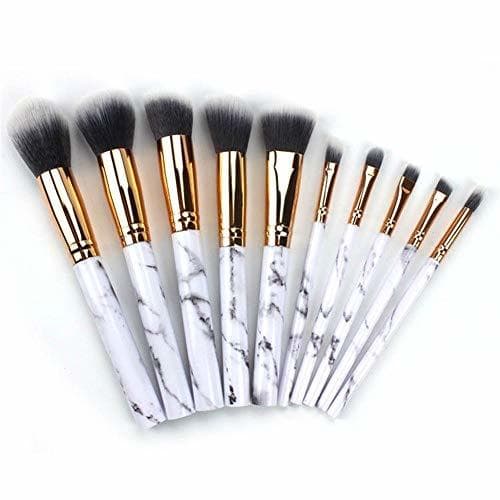 Producto Brochas Maquillaje profesional Creativo Patrón de Piedra Principiante Conjunto Cepillo 10 Maquillaje