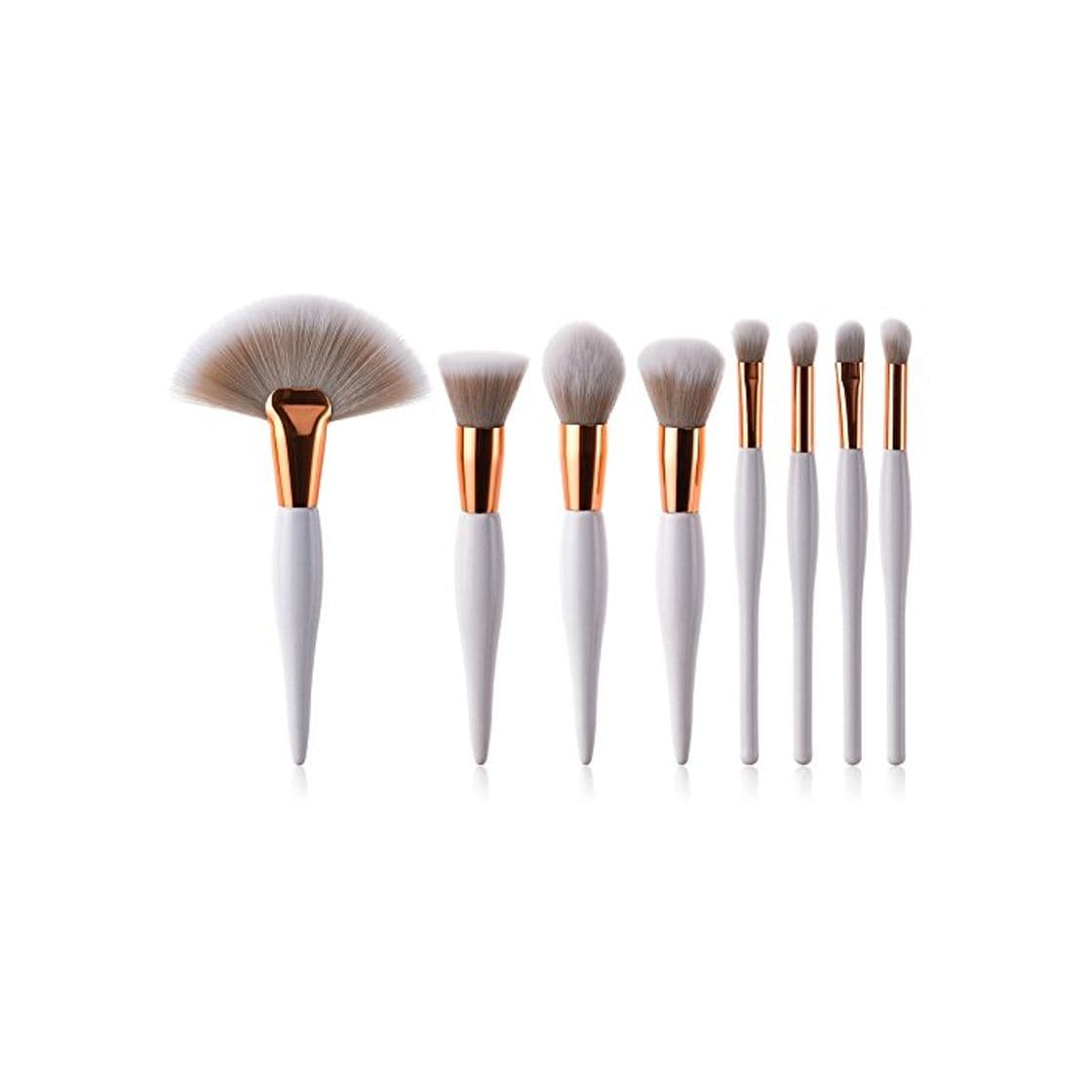 Producto Emorias 8 Pcs Conjunto Cepillos para Maquillaje Brochas de Polvos Profesional Mujer Kit Pinceles Maquillaje Set Base Cosmetica