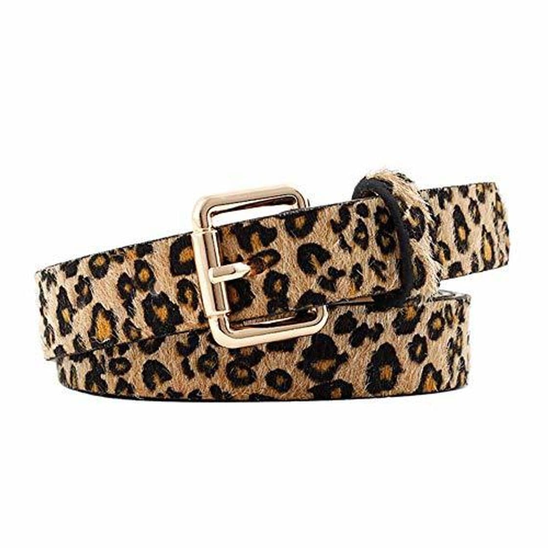 Moda Wicemoon 1pcs Camello Cinturón de Mujer Leopardo Patrón Aleación Hebilla Cinturón Para