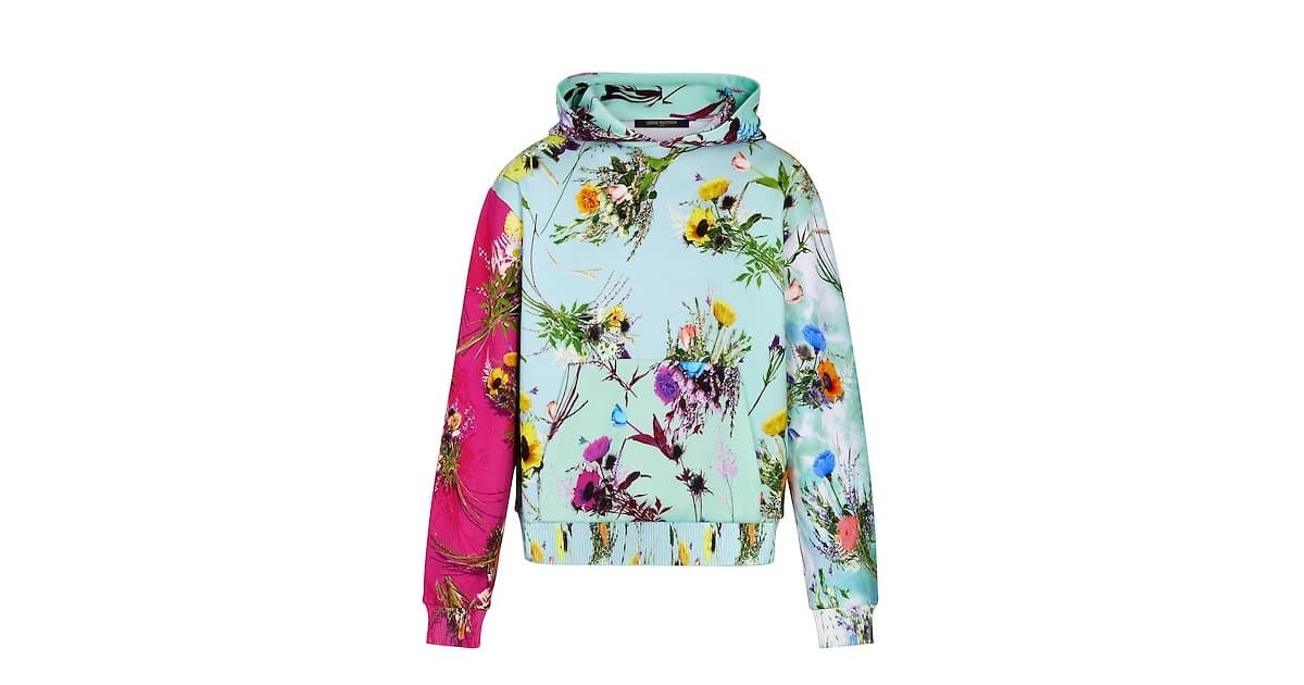 Moda Printed Flowers Hoodie - Ready to Wear | LOUIS VUITTON