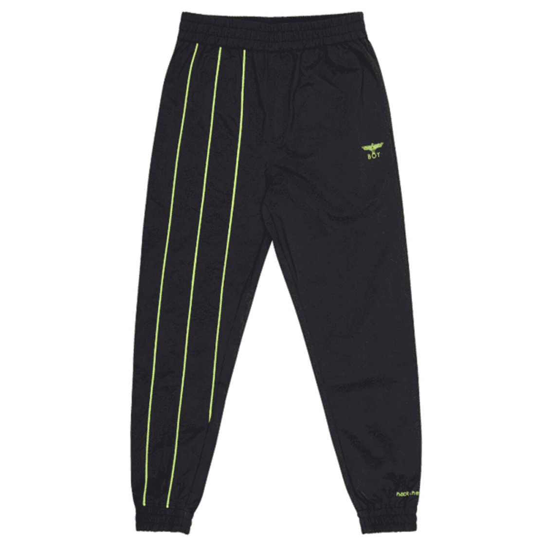 Moda BOY PIPING NYLON JOGGER - BLACK/NEON