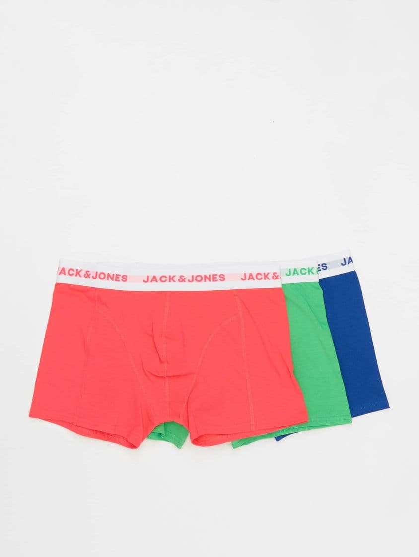 Moda Jack & Jones Herren Boxershorts jacNeon Solid 3 Pack in pink ...