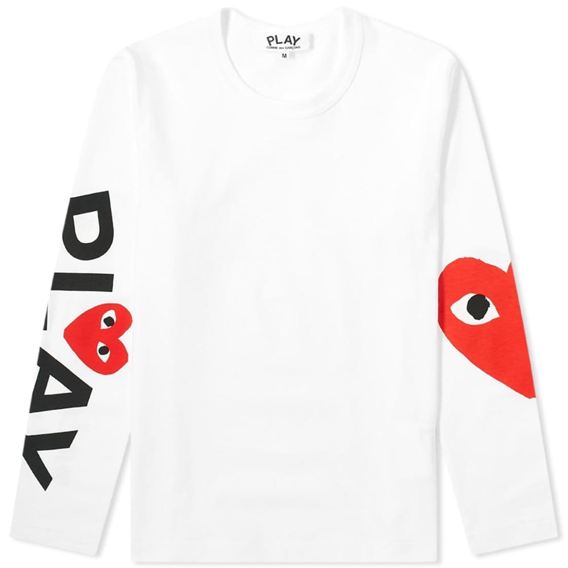 Moda Comme des Garcons Play Women's Long Sleeve Arm & Heart Logo ...