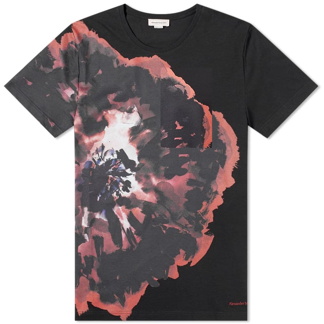 Fashion Alexander McQueen Painted Flower Tee Black Mix | END.