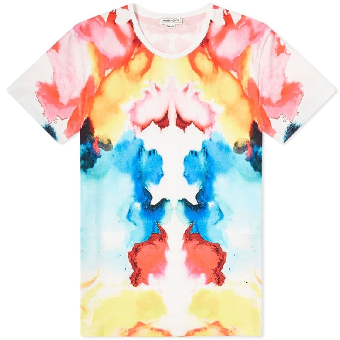 Fashion Alexander McQueen Allover Blot Back Logo Tee White Mix | END.