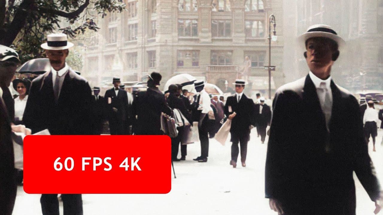 Fashion [4k, 60 fps] A Trip Through New York City in 1911 - YouTube