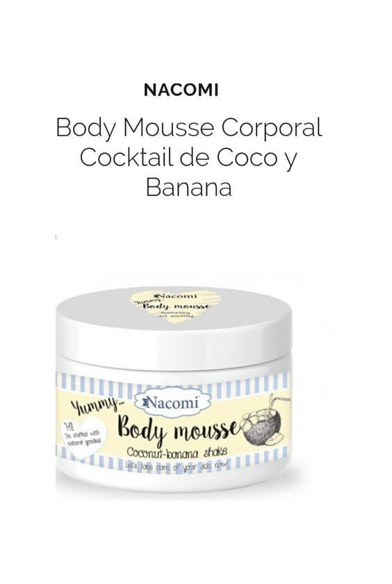 Product Body mousse corporal cocktail de coco y banana