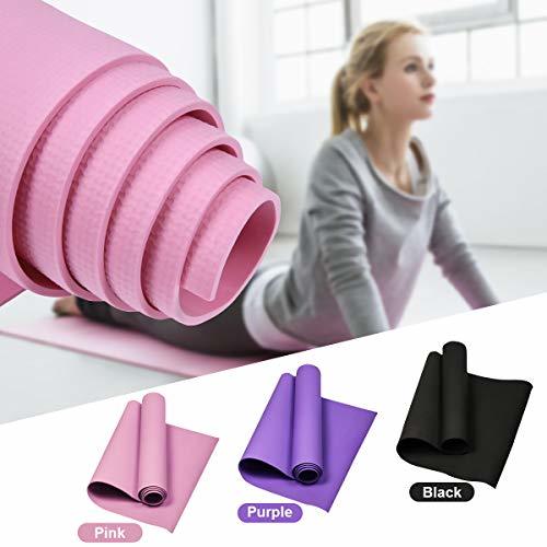 Product Wasafire Esterilla Yoga,Grosor de 4mm Antideslizante Alfombrilla Colchoneta Pilates Deporte Fitness Ginnasia