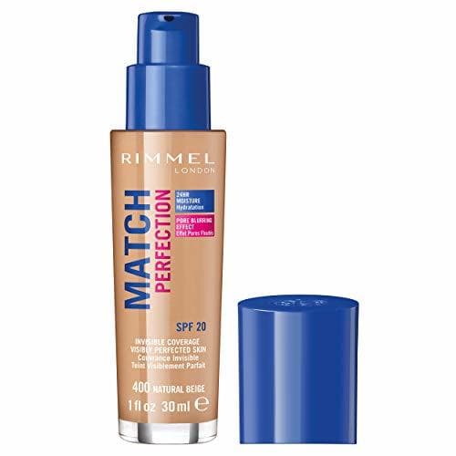 Beauty Rimmel London Match Perfection Foundation Base de Maquillaje Tono 400 Natural Beige