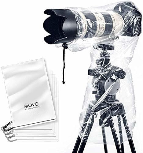 Producto Movo RC1 Paquete de 5 Protectores de Lluvia Transparentes para cámaras DSLR