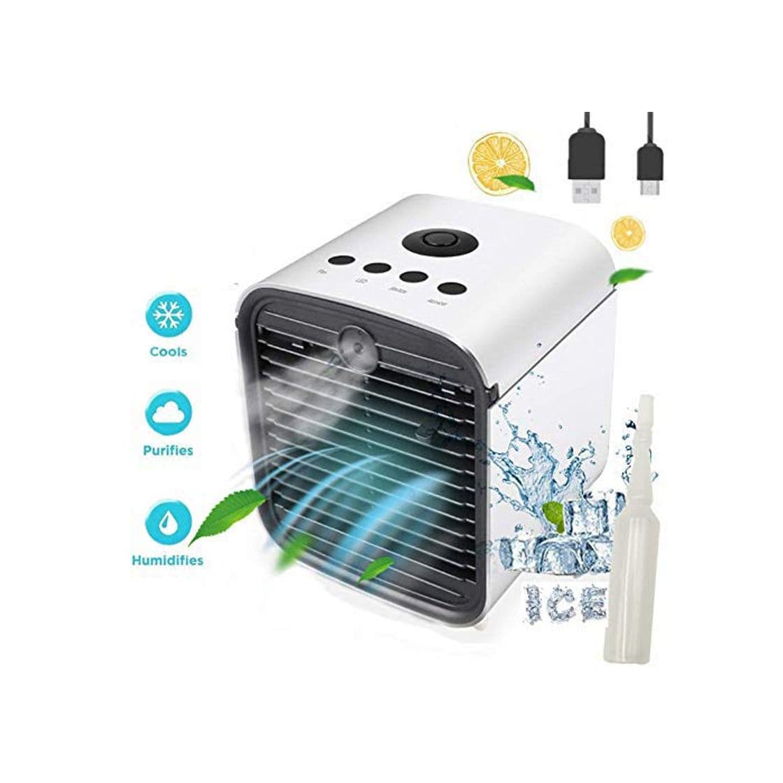 Product Nifogo Air Mini Cooler Aire Acondicionado Portátil, 3-en-1 Climatizador Evaporativo Frio Ventilador