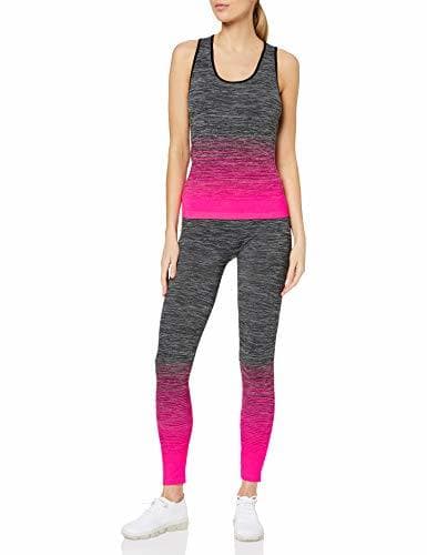 Product FM London Vest Top and Leggings Conjunto Ropa Deportiva, Rosa