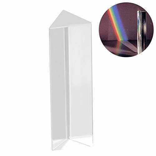 Producto UEETEK Prisma triangular de vidrio óptico de cristal para la enseñanza en