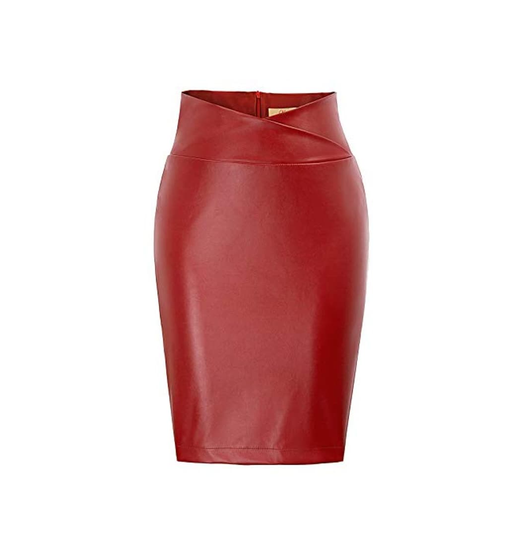 Product GRACE KARIN Mujer Falda Làpiz hasta la Rodilla Rojo Bodycon Falda de