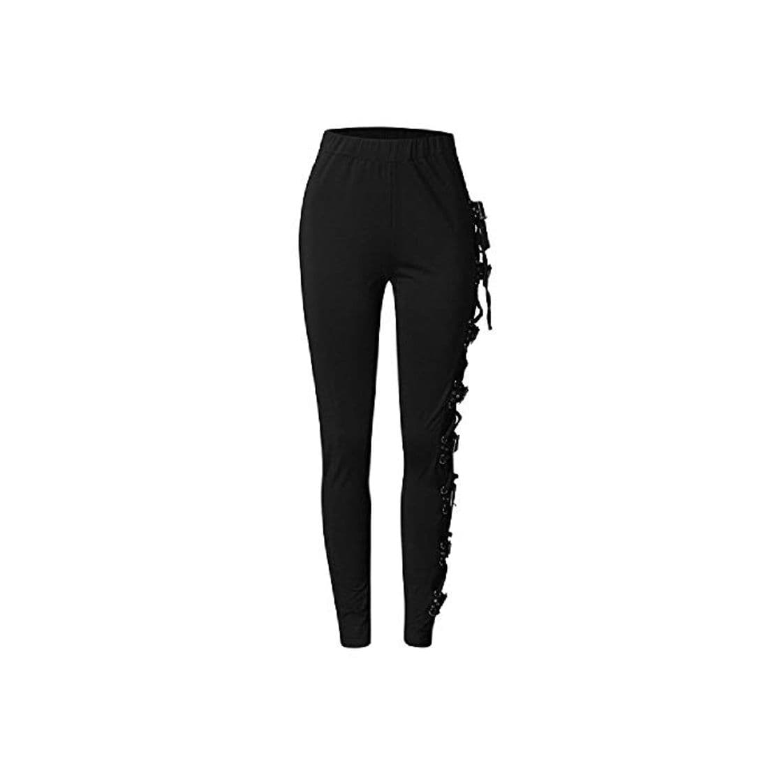 Fashion NOBRAND Pantalones con Cordones Laterales góticos Leggings de Moda para Mujer Pantalones Pitillo Negros Pantalones Largos para Mujer Pantalones de chándal Joggers