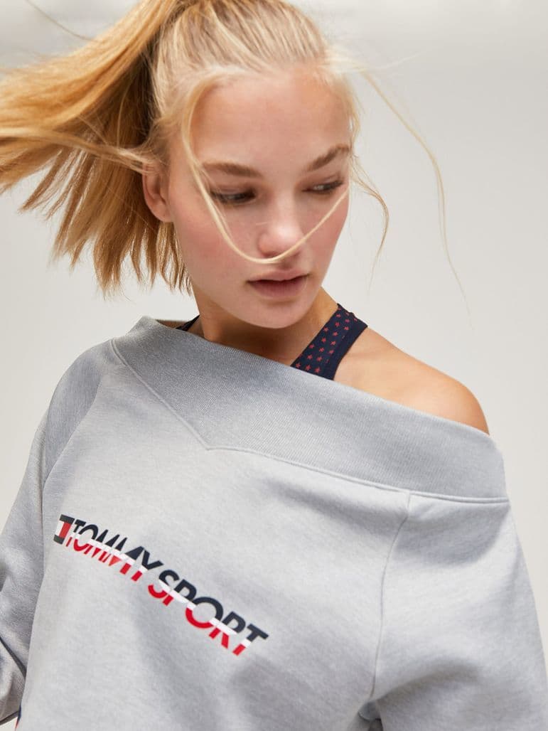 Moda Sudadera de Cuello Barco con detalle en Pico - tommymx| Tommy ...