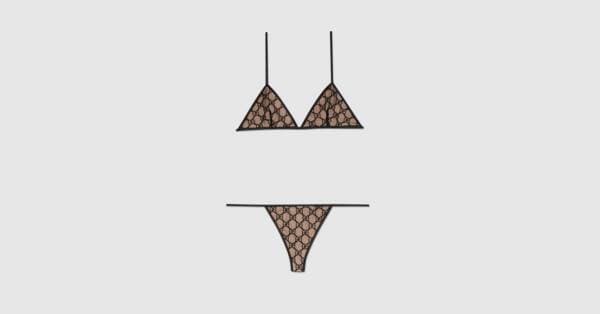 Moda Black GG tulle lingerie set | GUCCI® International