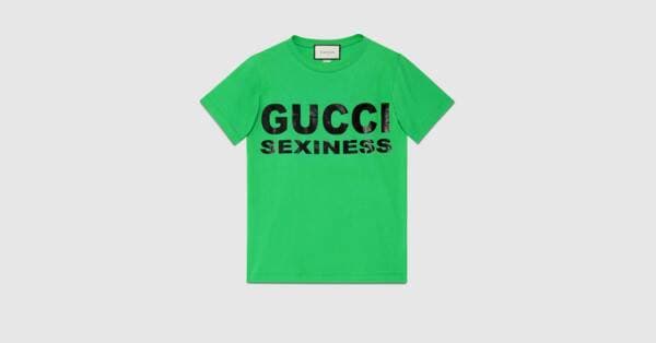 Moda Green Women's Gucci Sexiness print T-shirt | GUCCI® International