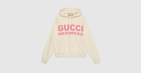 Moda White Gucci Sexiness print sweatshirt | GUCCI® International