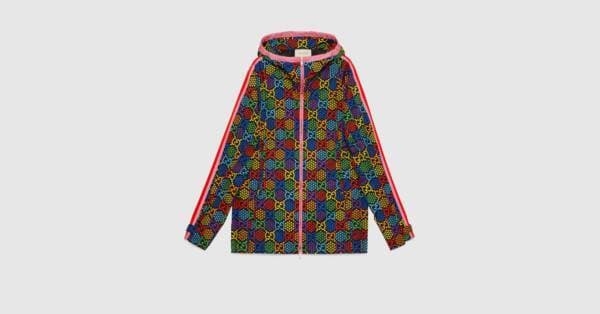 Moda Black GG Psychedelic print nylon jacket | GUCCI® International