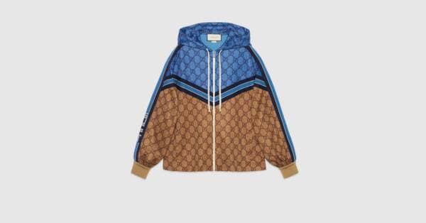 Moda Blue / Camel Technical Jersey GG Jacket | GUCCI® International