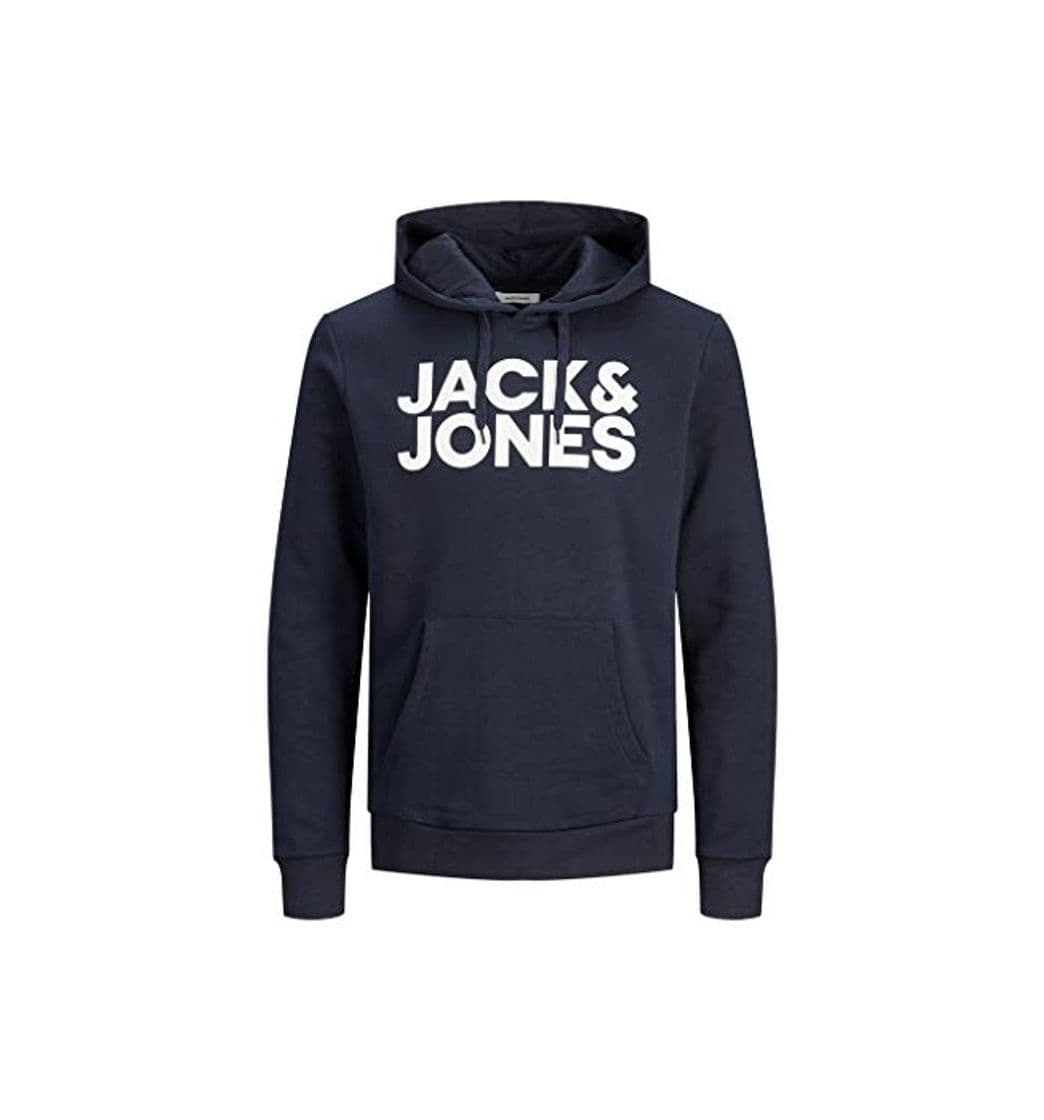 Fashion JACK & JONES Jjecorp Logo Sweat Hood Noos Capucha, Azul