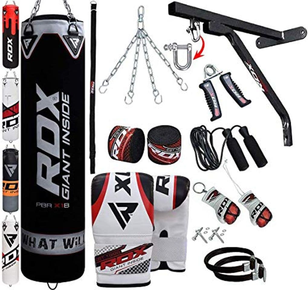 Producto RDX Saco de Boxeo Relleno MMA Muay Thai Kick Boxing Artes Marciales con Soporte Pared Cadena Guantes 17PC 4FT 5FT Punching Bag