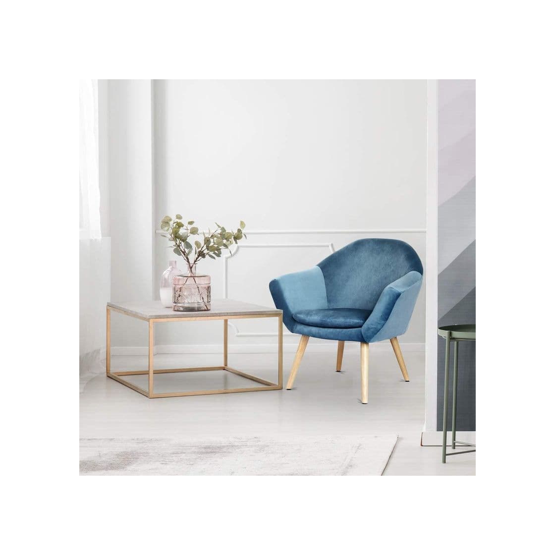 Producto Mc Haus NAVIAN - Sillón Nórdico Escandinavo de color Azul Perla