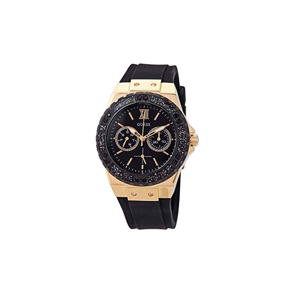 Product Guess Limelight Crystal Black Dial Ladies Watch W1053L7