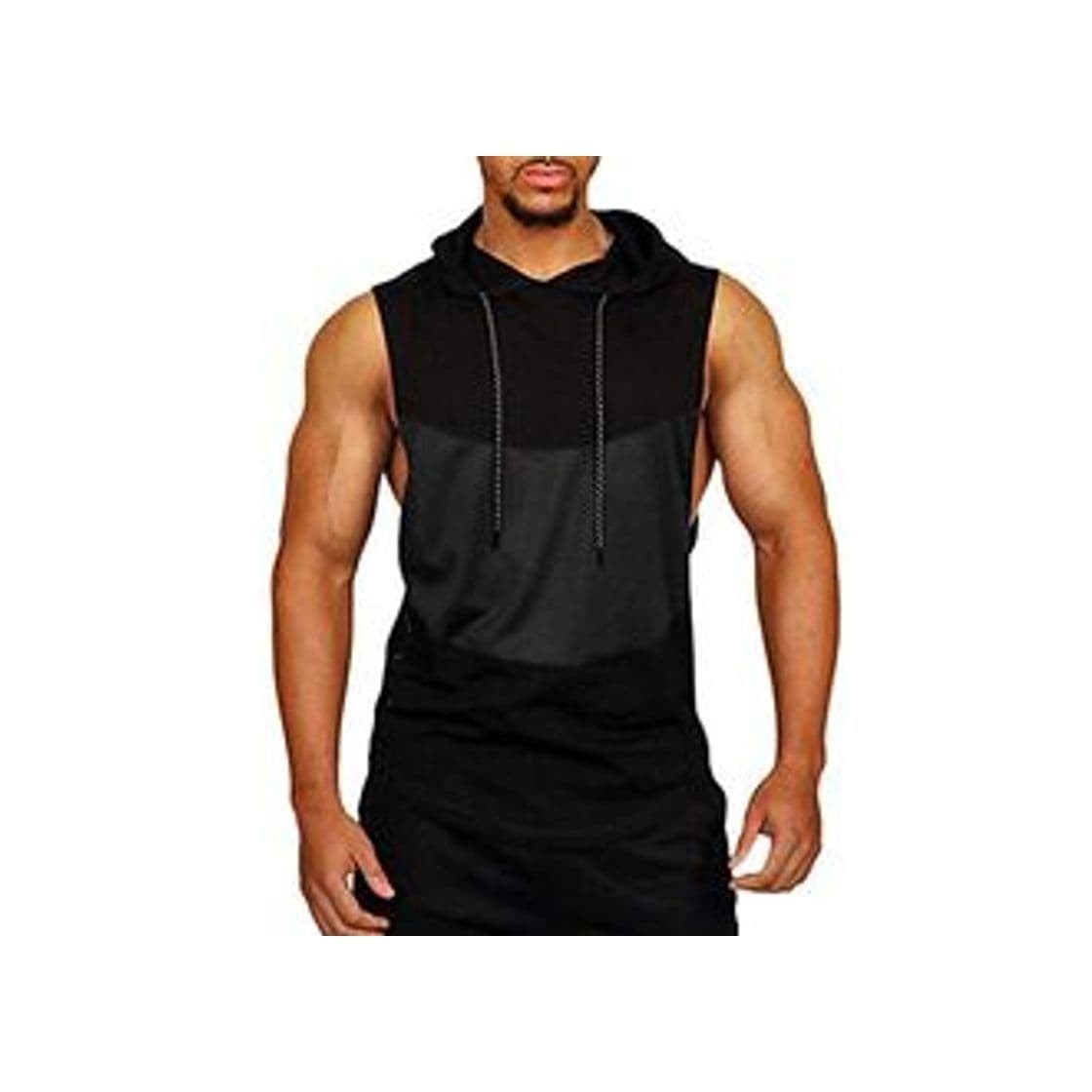 Fashion QinMM Camiseta con Capucha de Tirantes Deportes para Hombre, Tops Camisa sin