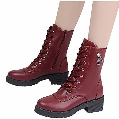 Product Berimaterry Botas Militares para Mujer Zapatillas Moda Botines Botas Biker Motociclistas Mujer