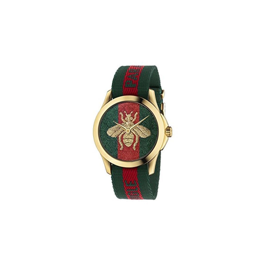 Moda Gucci Reloj Análogo clásico para Unisex de Cuarzo con Correa en Nailon