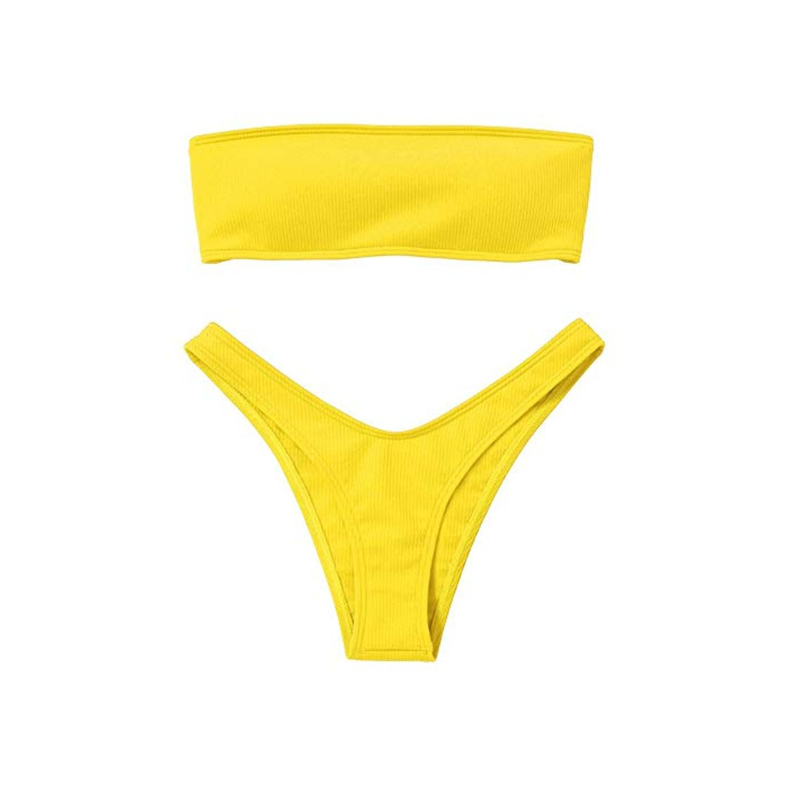 Producto UMIPUBO Traje de Baño Mujer Bikini Bandeau Bañadores con Relleno Lazada en la Espalda Color Liso Talle Alto Conjunto de Color Sólido Ropa de Baño