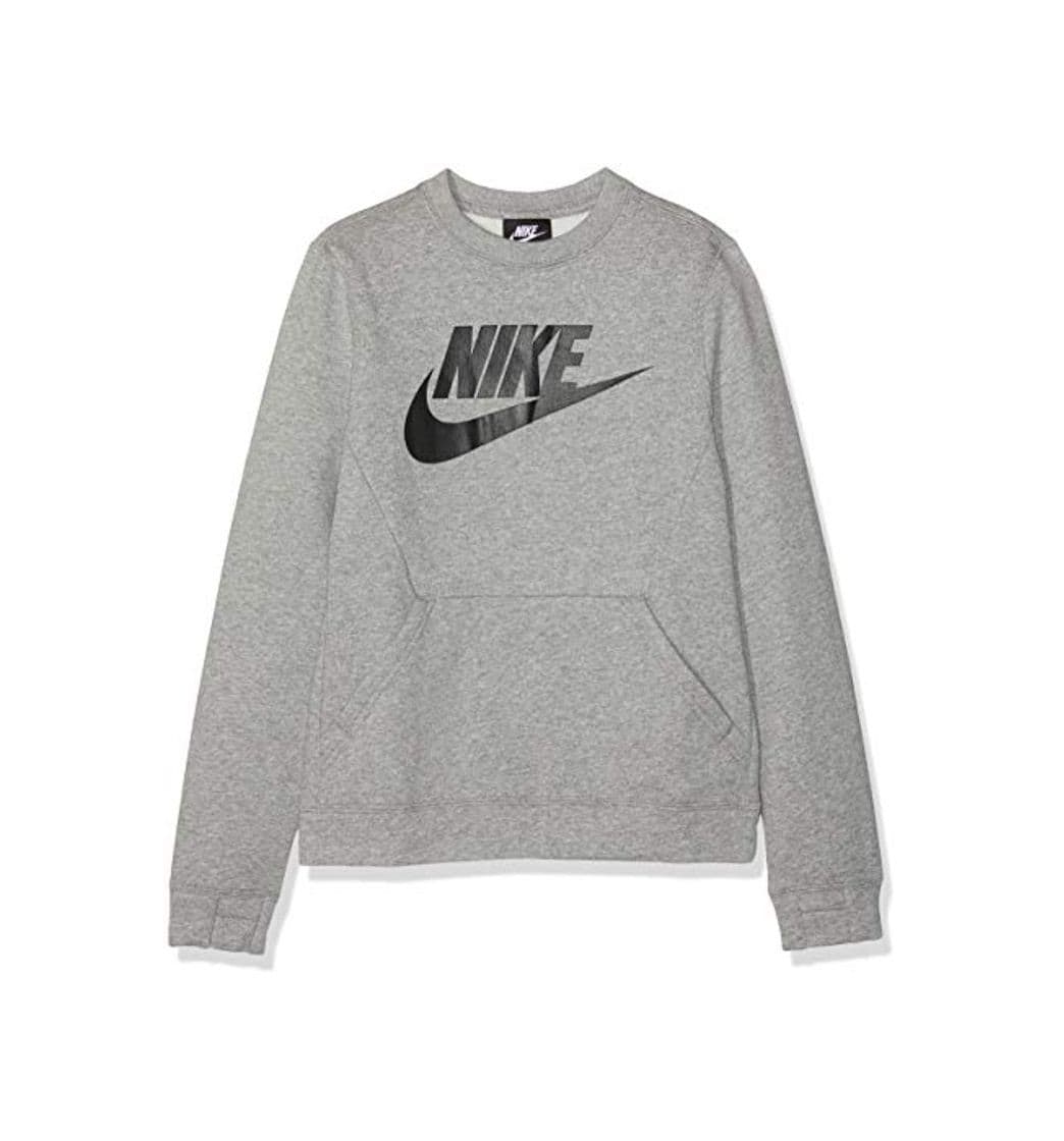 Product NIKE Sportswear Club Fleece S Sudadera, Niños, Gris Oscuro Jaspeado/Negro, S