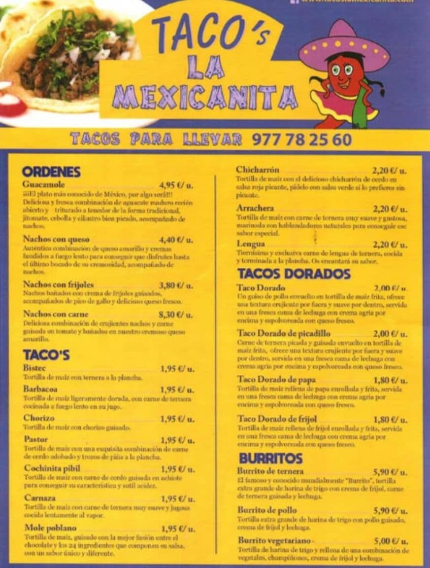 Restaurantes Tacos La Mexicanita