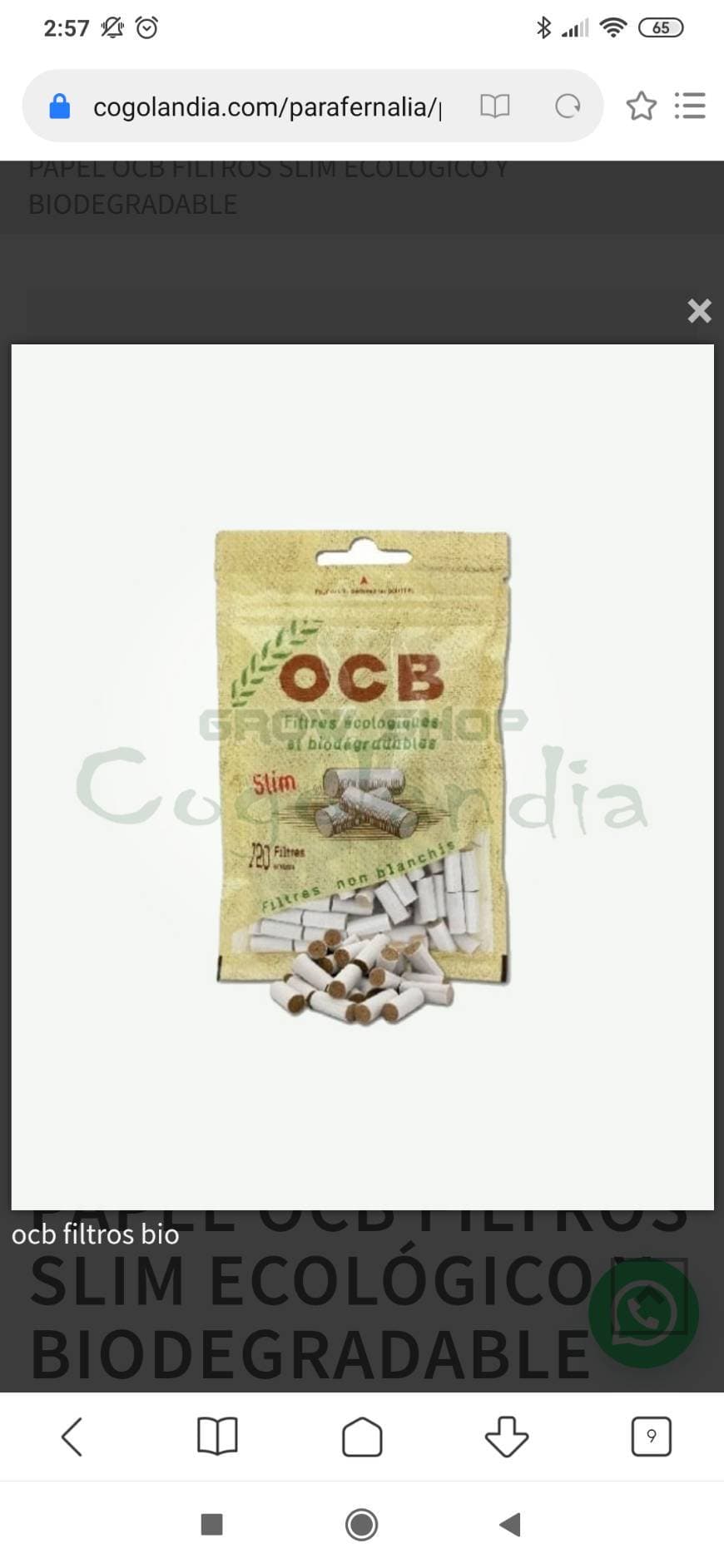 Moda Filtros ocb ecologicos