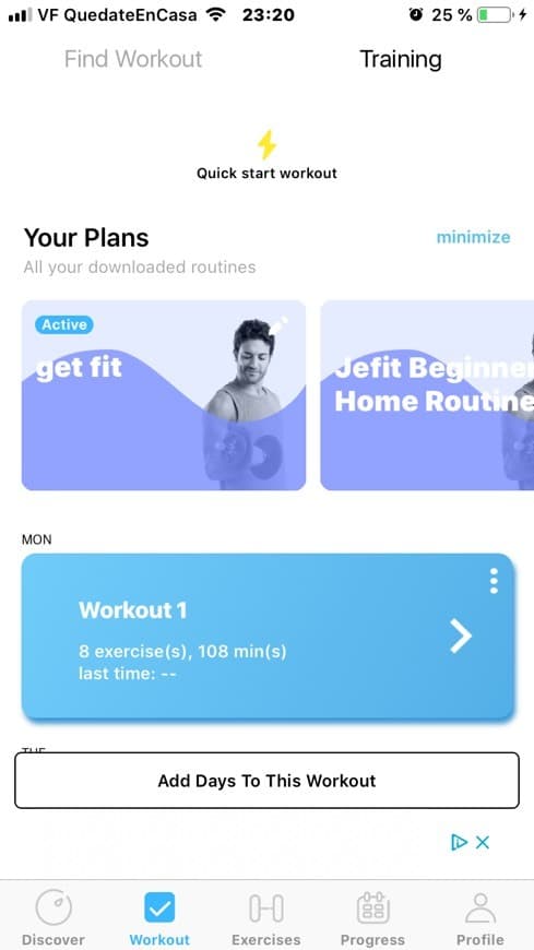 App JEFIT Workout Planner Gym Log