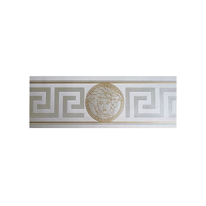 Product Silver & Gold Versace - Papel pintado con textura de tecla griega