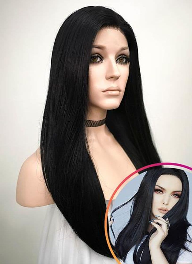 Moda Straight Black Lace Front Synthetic Wig LW769 – Wig Is Fashion