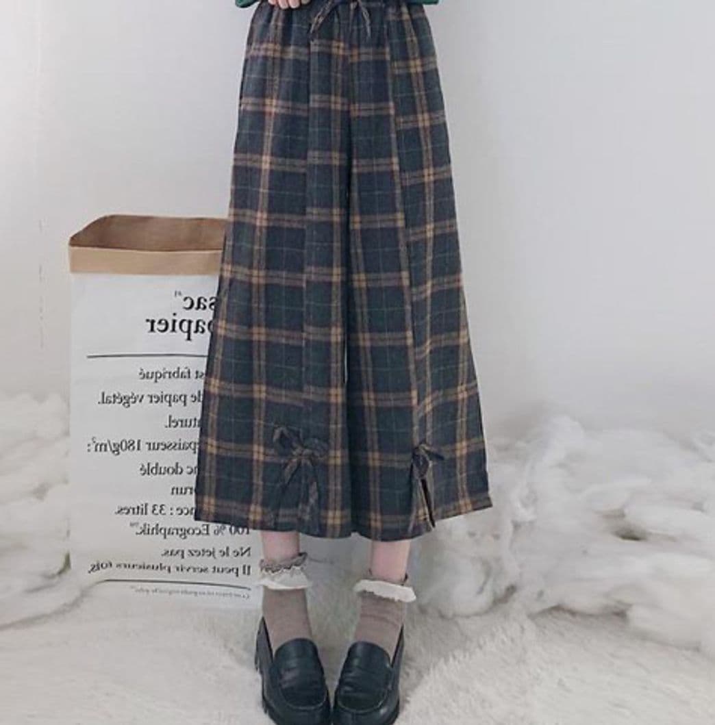 Moda HIGH RETRO WAIST PLAID