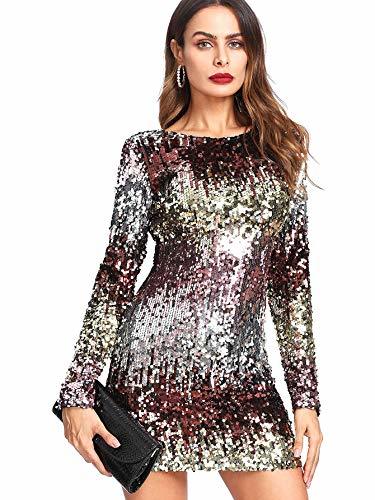 Product DIDK Vestidos de Fiesta para Mujer Vestidos con Lentejuelas de Moda para