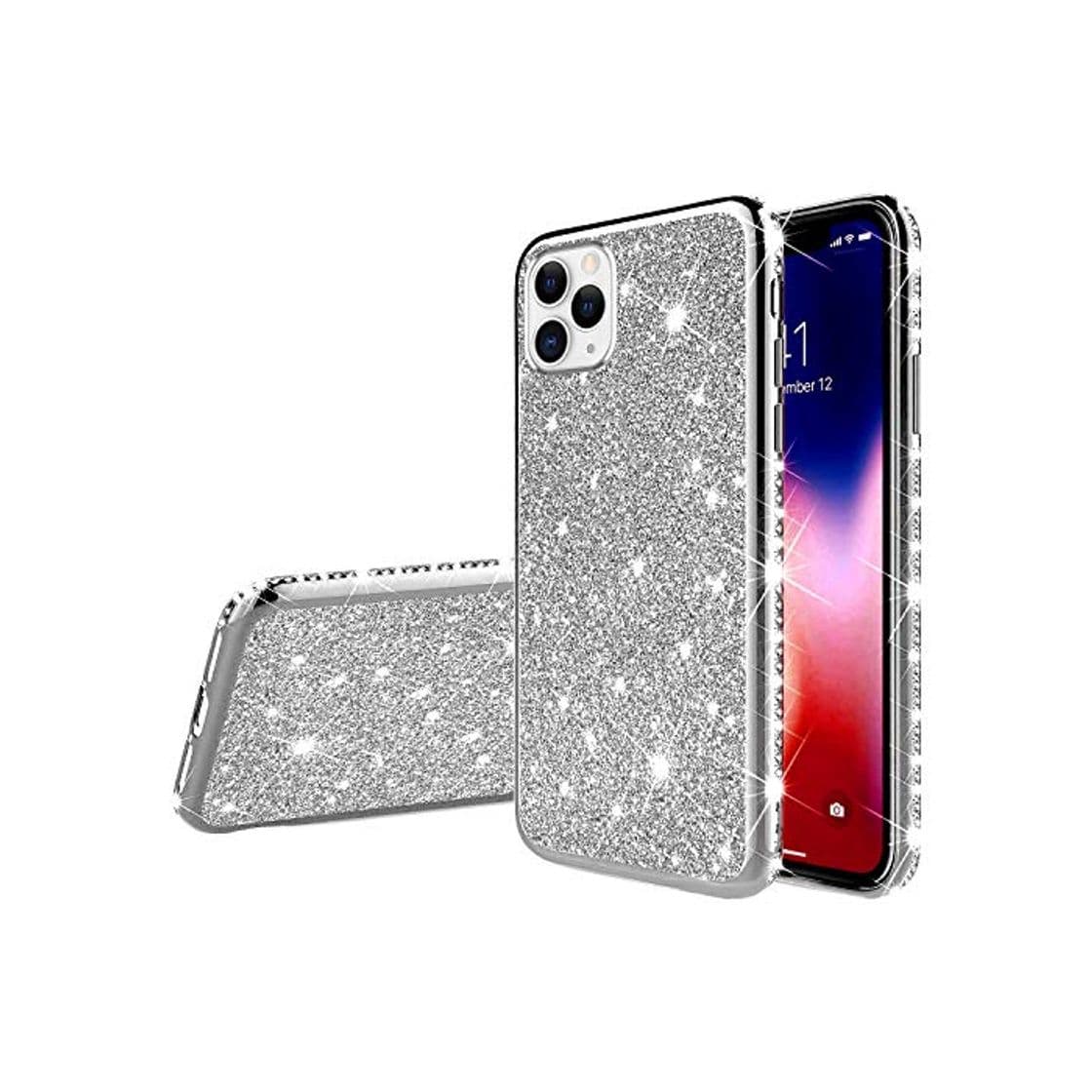 Product JAWSEU Funda Brillante Brillo Compatible con iPhone 11 Pro Max