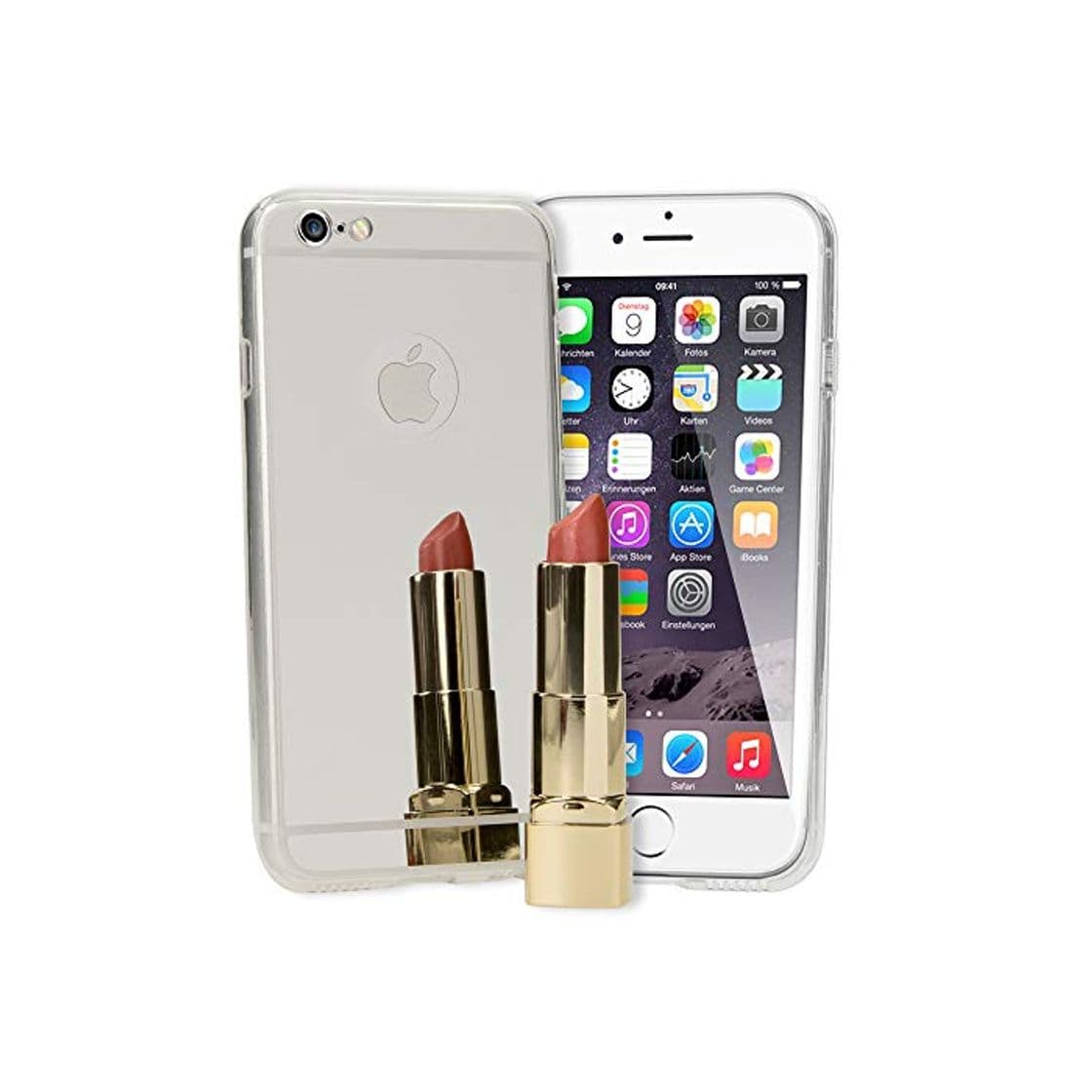 Product NALIA Funda Espejo Compatible con iPhone 6 6S, Protectora Movil Carcasa Silicona