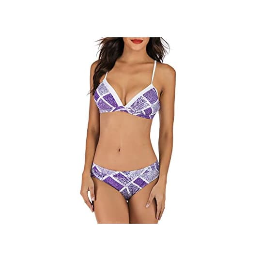 Product Sylar Mujer Retro Polka Punto Cintura Alta Traje de baño Bikini