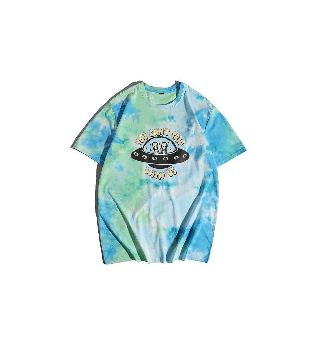 Producto Camiseta de tie dye con estampado de extraterrestre